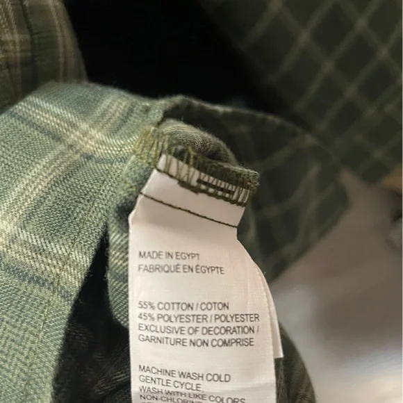Izod green plaid button down shirt - Picture 6 of 6